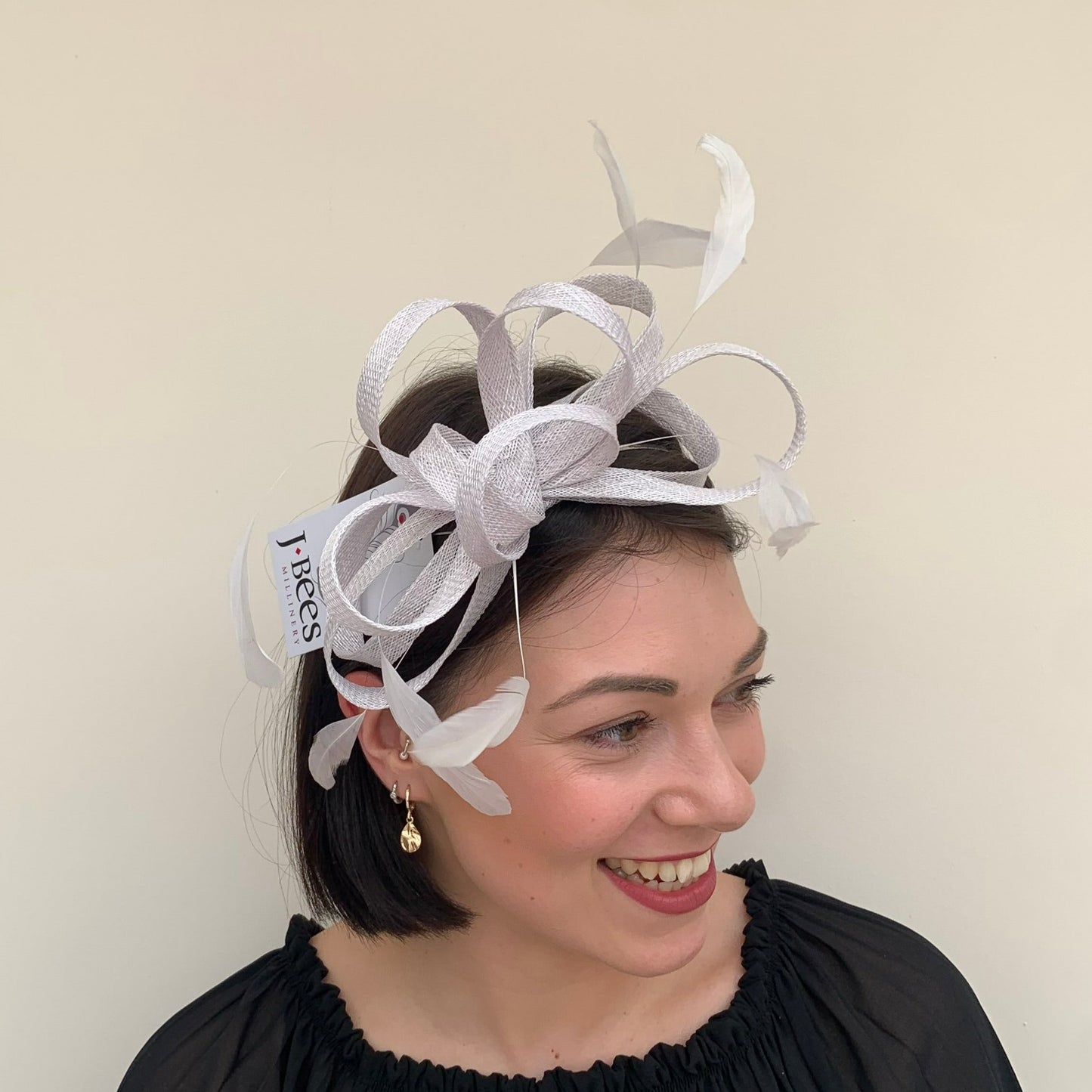 J Bees JB22/238 Fascinator on Headband In Silver