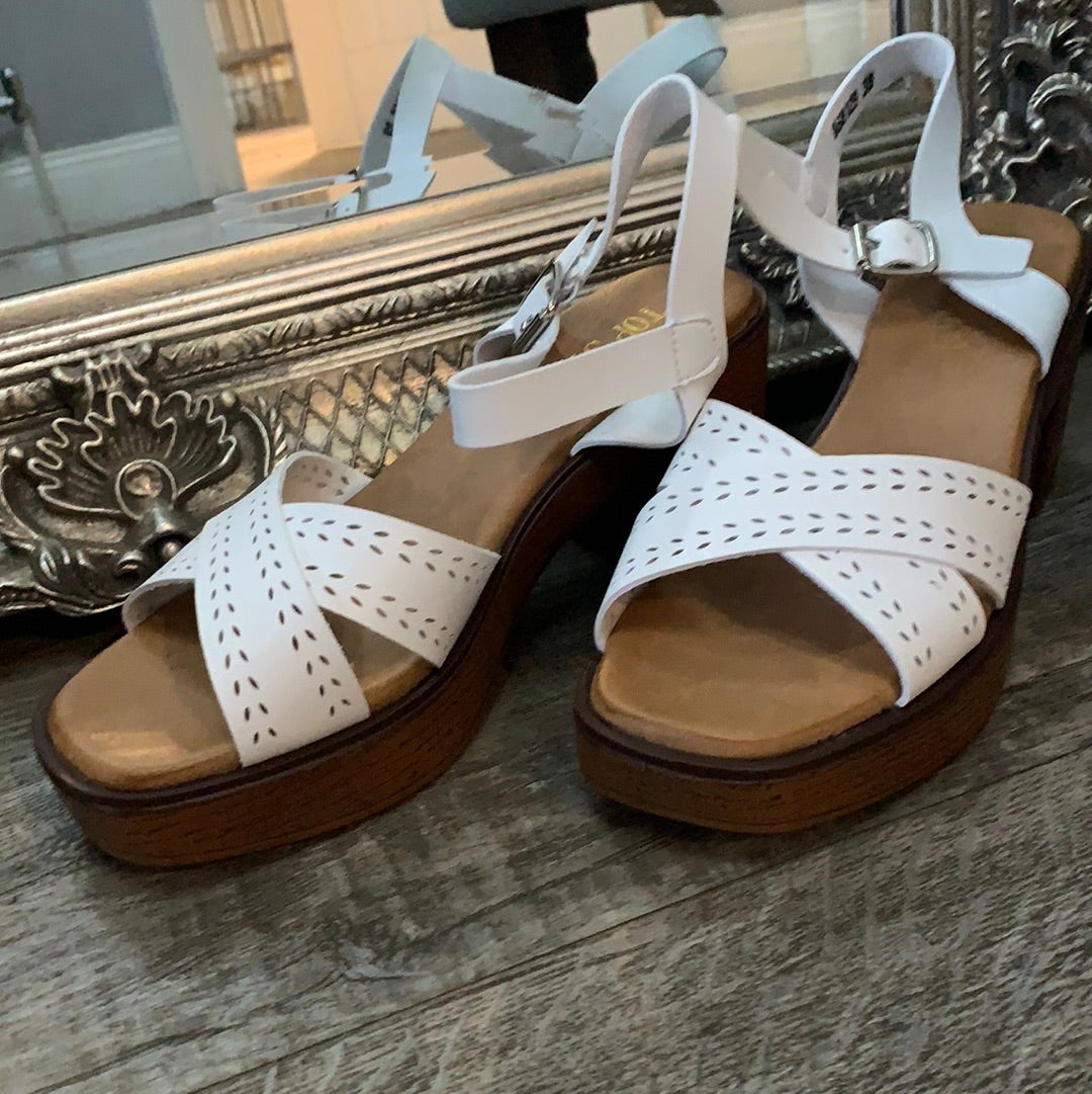 Cut out Strap Heeled Sandal