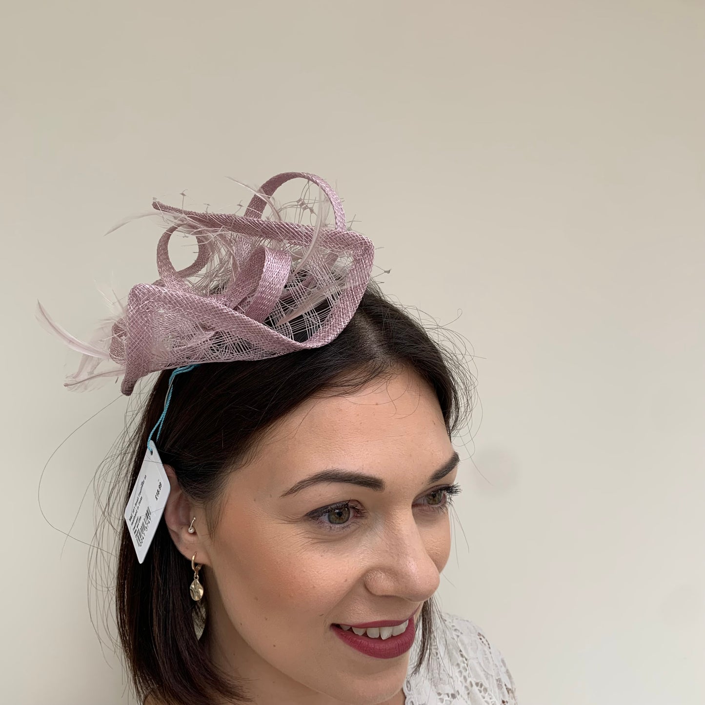 Max and Ellie HF1 Small Fascinator on Headband in Pinks