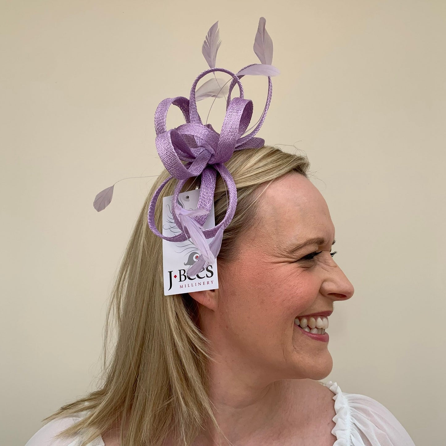 J Bees JB22/238 Fascinator on Headband In Purples