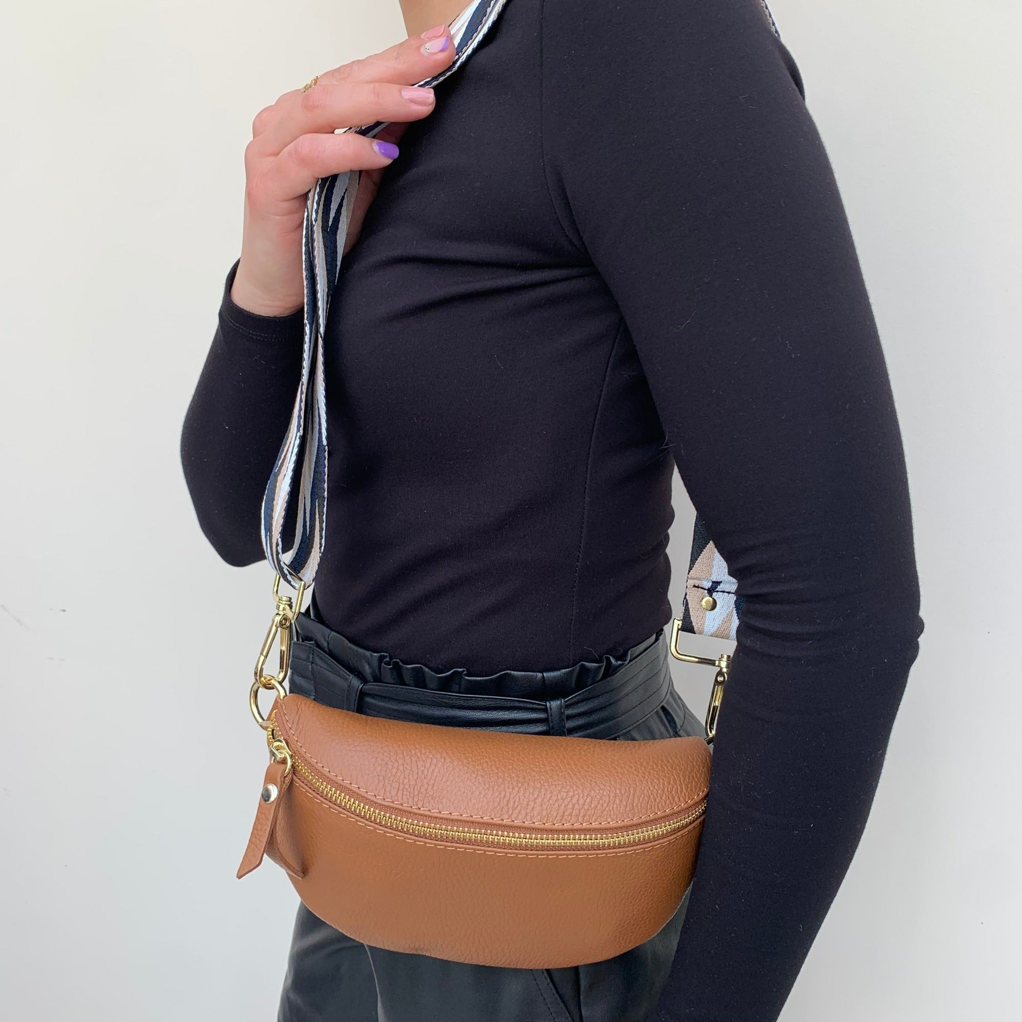 Elie Beaumont Tan Leather Sling Bag Lesley Ashworth