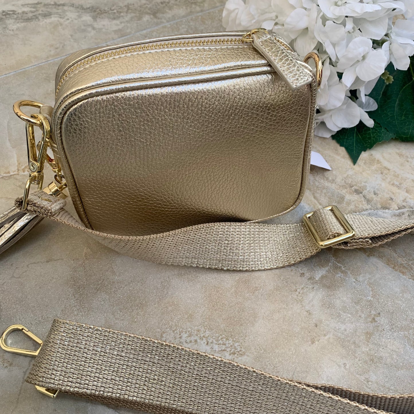 Elie Beaumont Gold Mini Bag