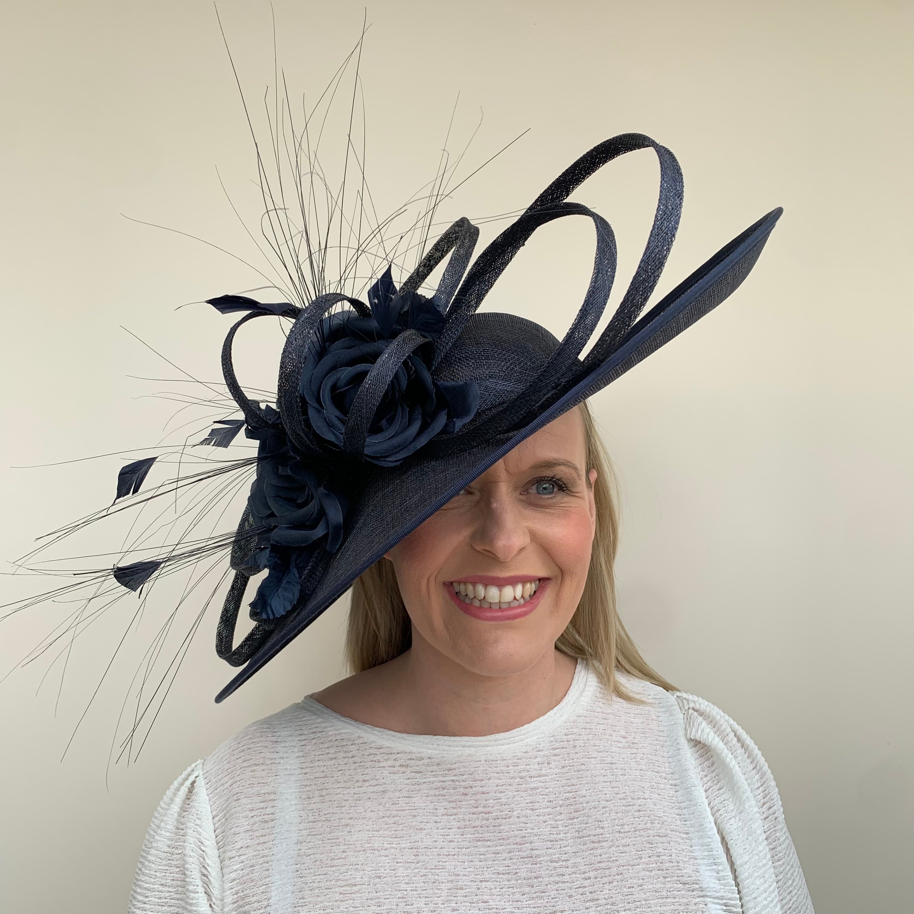 Cobalt blue wedding shop hats and fascinators