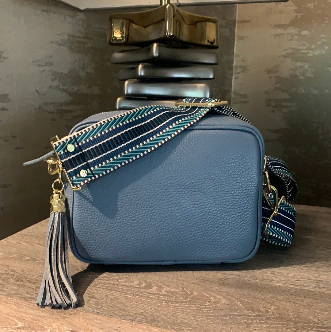 Elie Beaumont Lt Blue Leather Crossbody Bag - Main Image