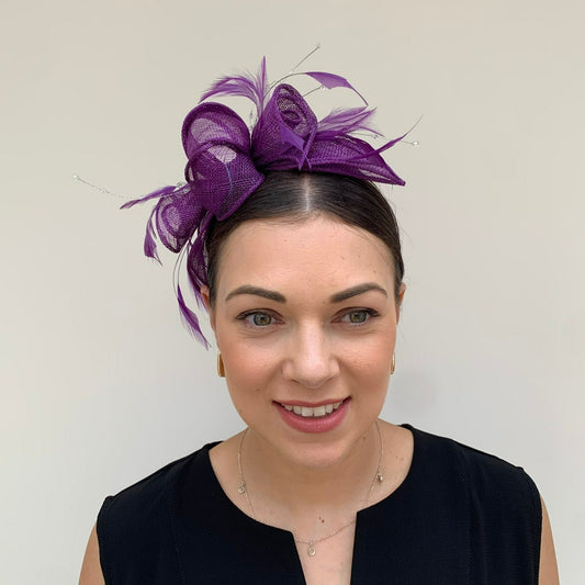 Max and Ellie CF1 Fascinator in Purple