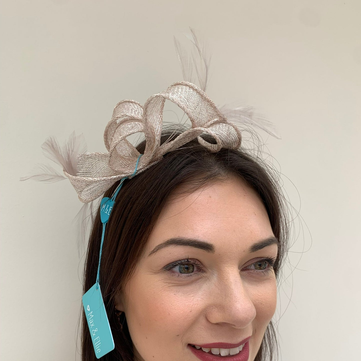 Max and Ellie AF5 Small Fascinator on Headband in Pinks