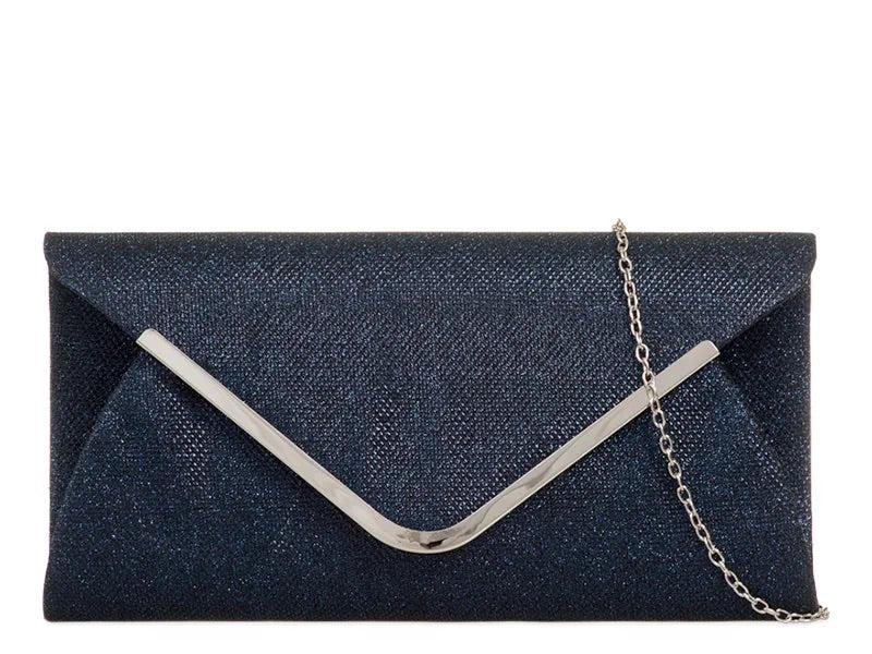 Koko 2870 Navy Glitter Clutch Bag