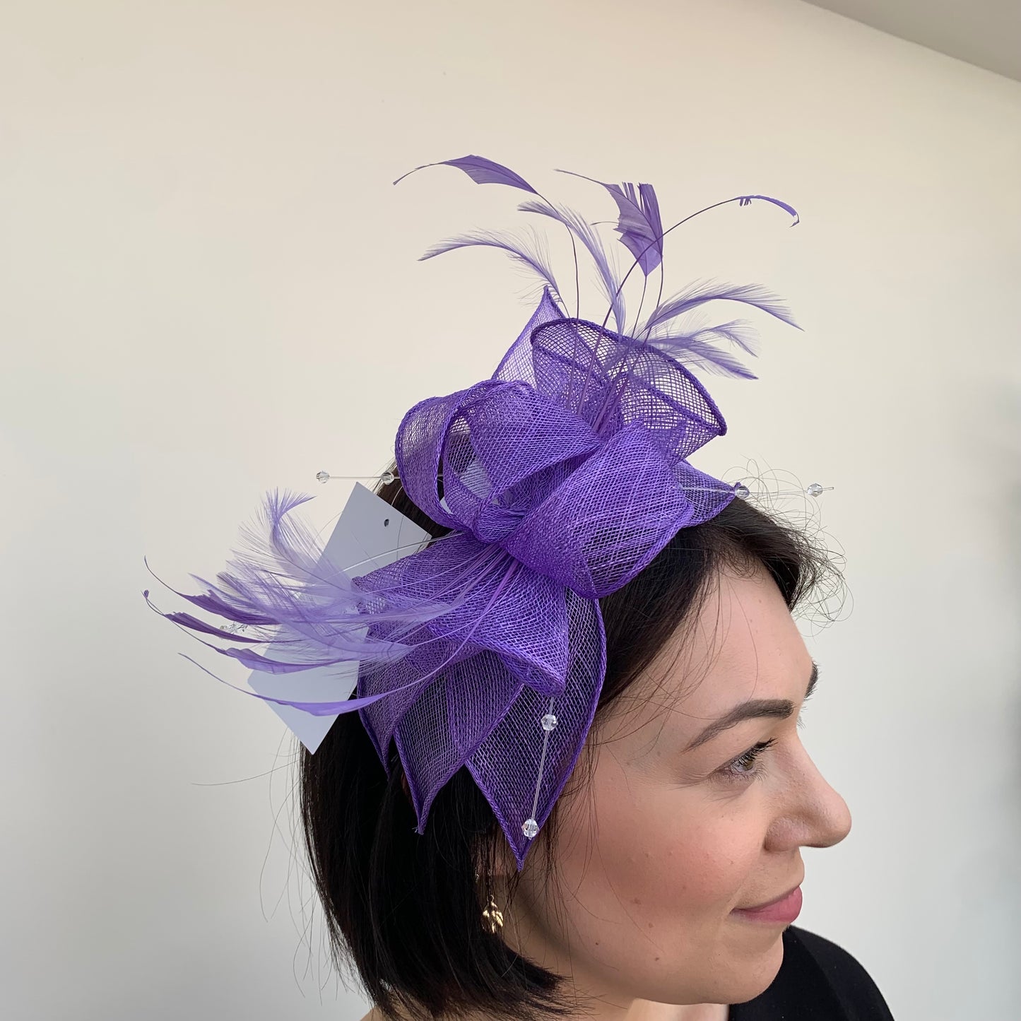 J Bees JB23/318 Fascinator in Purples and Lilacs