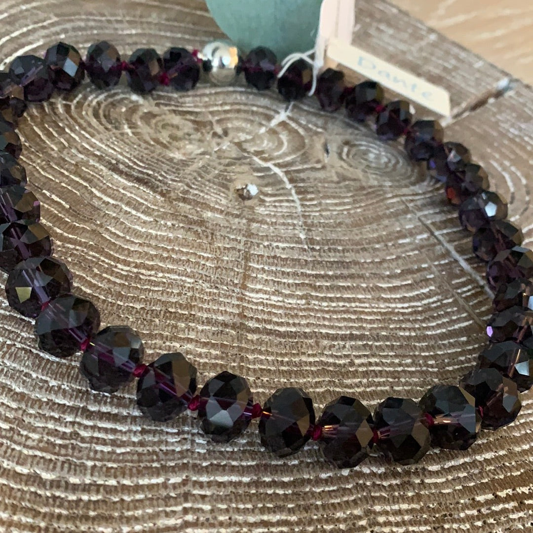 Magnetic Plum Purple Beaded Necklace NL90615