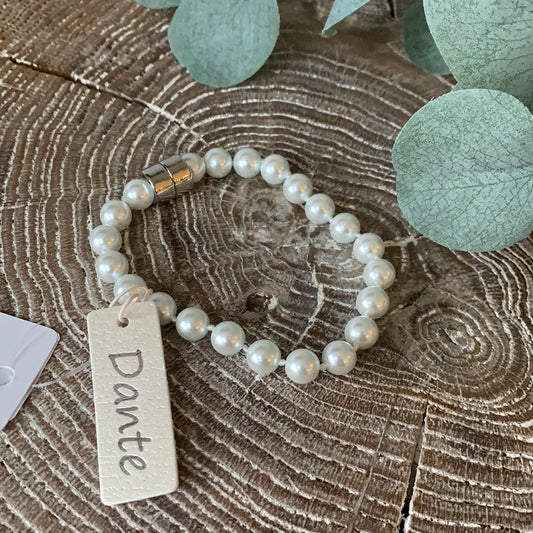 Magnetic White Pearl Bracelet BL20300