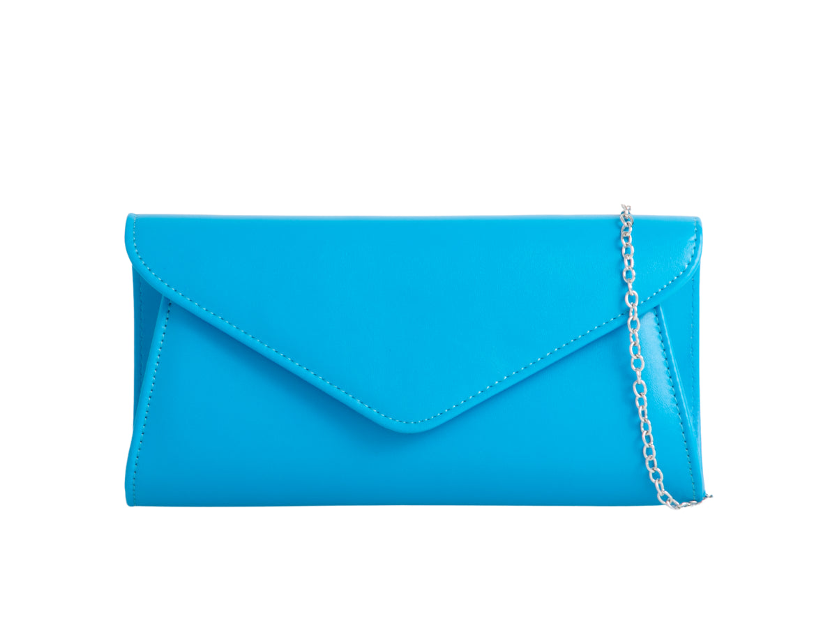 Koko Blue envelope clutch bag Lesley Ashworth
