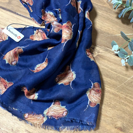 Highland Cow Scarf in choice of colours
