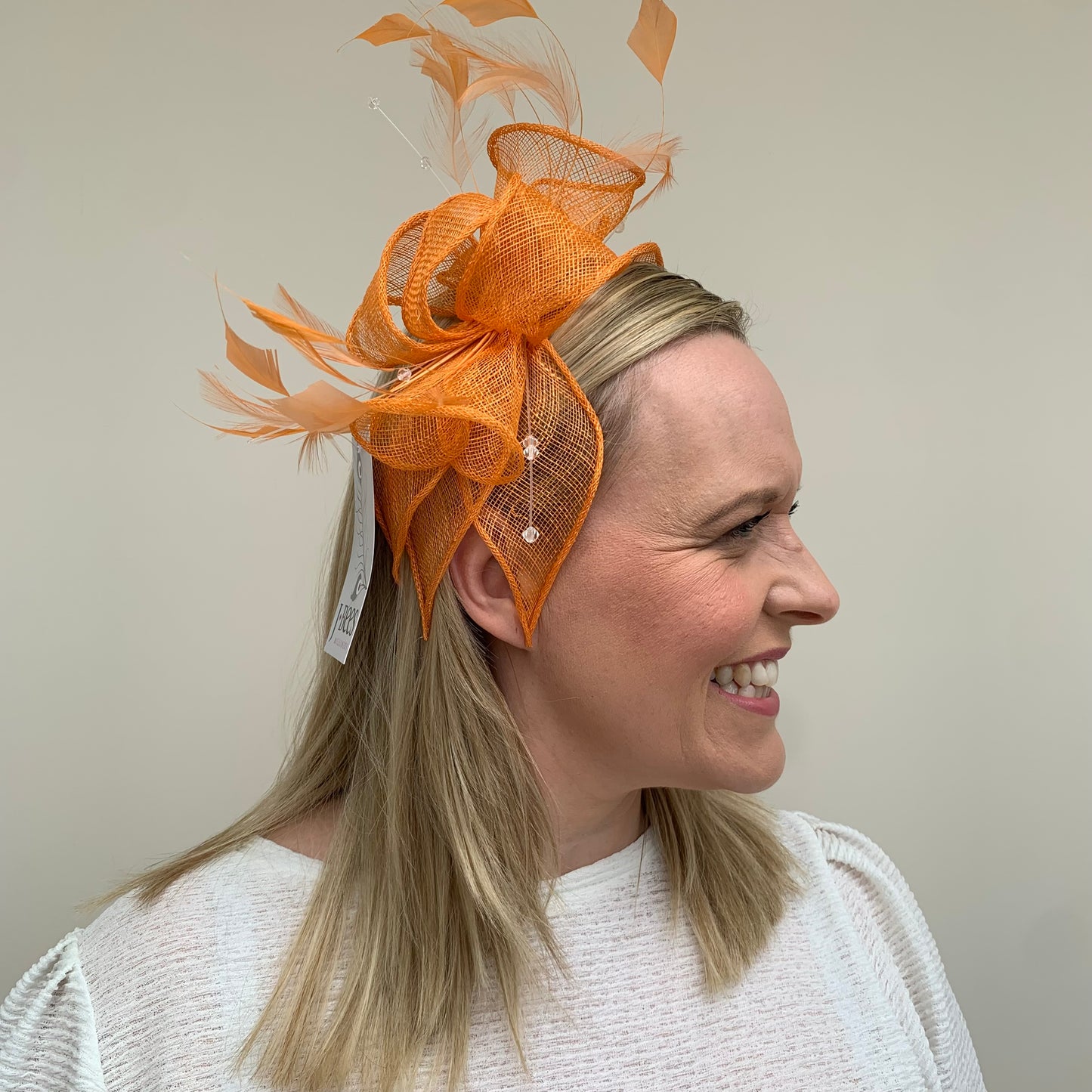 J Bees JB23/318 Fascinator in Yellows & Orange